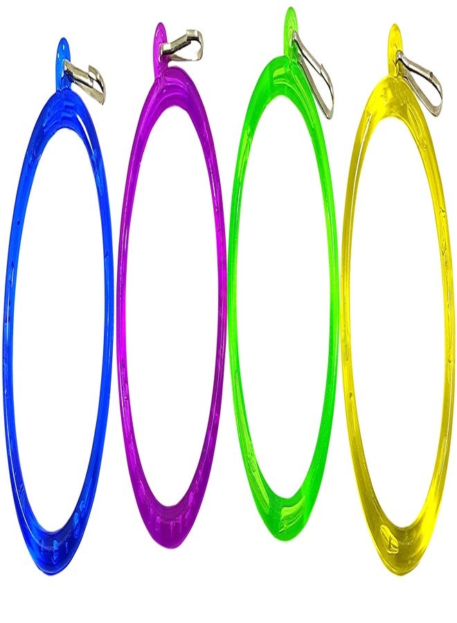 One Top Colorful Swing Bird Toy, Chew Toy for Birds Playful Bird Hanging Ring Classic Swing Circle Bird Toy (Pack of 4) Plastic Chew Toy, Training Aid for Bird - Image 1
